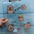 Base para hojas. sujetapepeles diseño Capybara