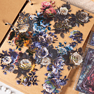 Set de Stickers Flores negras con detalles dorados