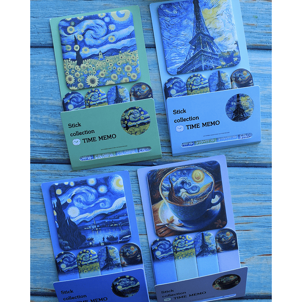 Notas adhesivas diseño Van Gogh