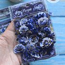 Set de Stickers Flores negras con detalles dorados