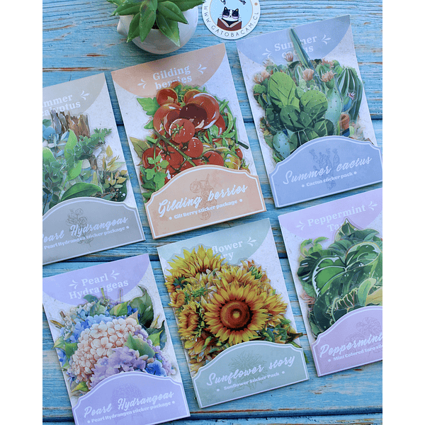 Set 30 Stickers florales 