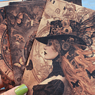 Set de hojitas vintage para decorar