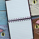 Libreta peluda diseño gatito