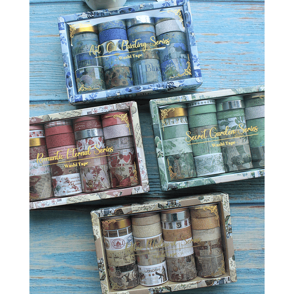 Cajita 24 washi Tape diseño Vintage