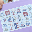 Set de stickers diseño Estampillas