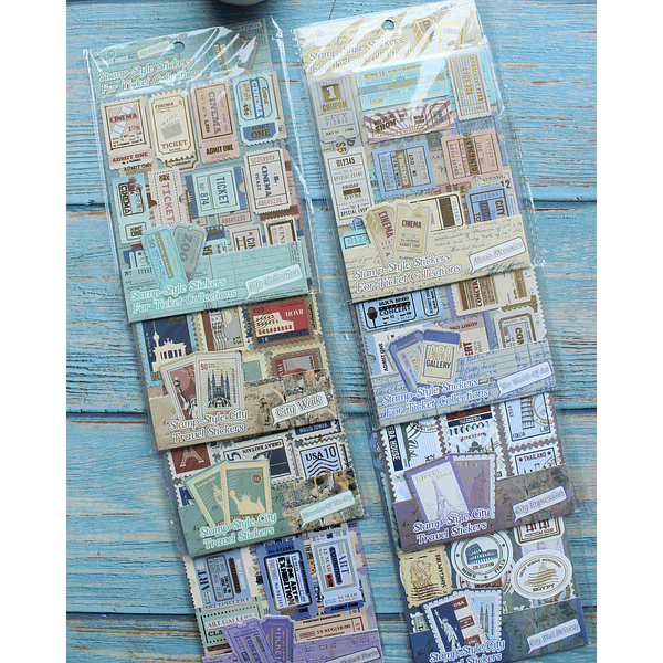 Set de stickers diseño Estampillas