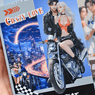 Libro de stickers diseño anime pareja