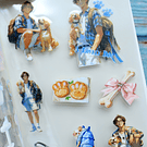 Libro de stickers diseño anime pareja