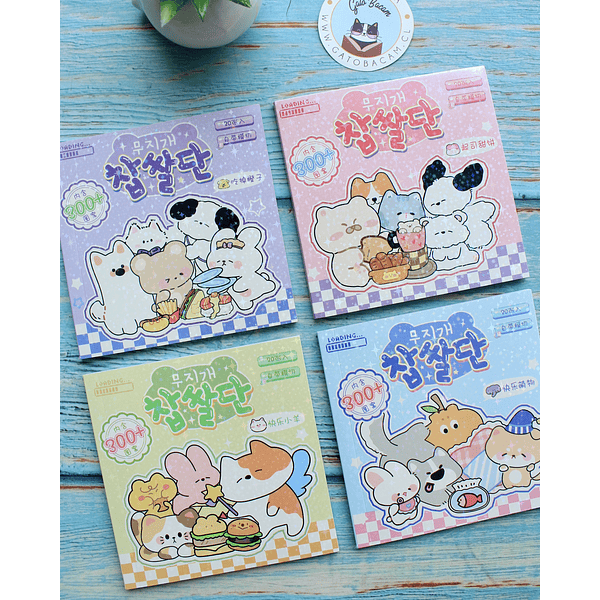 Librito de stickers 20 hojas diseño kawaii