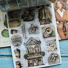 Libro de stickers y papel decorativo