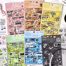 sticker tipo retro colores (4 unidades)