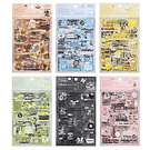 sticker tipo retro colores (4 unidades)