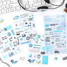 sticker tipo retro colores (4 unidades)