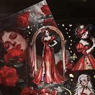 Set de Stickers Dama Antigua (4 laminas)