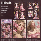 Set de Stickers Dama Antigua (4 laminas)