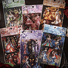 Set de Stickers Dama Antigua (4 laminas)