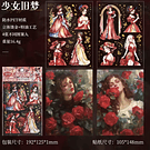 Set de Stickers Dama Antigua (4 laminas)