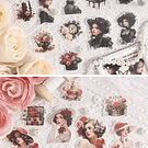 Set de Stickers Dama con Sombrero