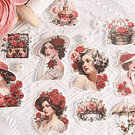 Set de Stickers Dama con Sombrero