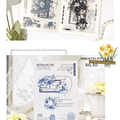 Libro de stickers con fondos y frases floreadas