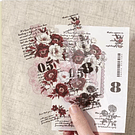 Libro de stickers con fondos y frases floreadas