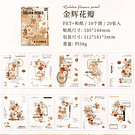 Libro de stickers con fondos y frases floreadas