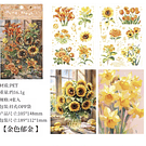 Set 4 laminas de Stickers diseños Floreados