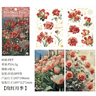 Set 4 laminas de Stickers diseños Floreados