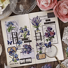 Set 4 laminas de Stickers diseños Floreados