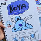 Cuaderno Universitario 100 hojas BT21 100 hojas matematicas 7mm