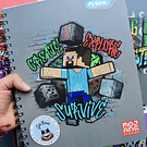 Cuaderno universitario Minecraft 100 hojas cuadriculado 7 mm