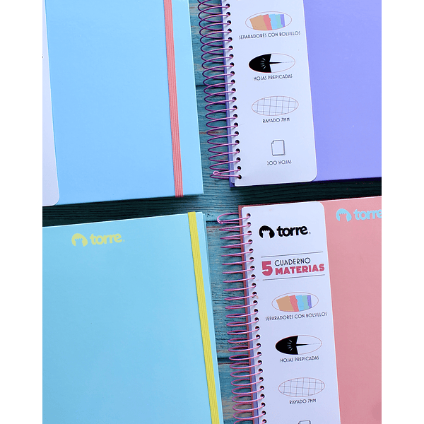 Cuaderno 5 Materias 200H 7Mm 