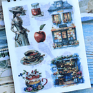 libreta stickers 50 hojas Retro Vintage