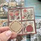 Caja 100 stickers diseños Vintage