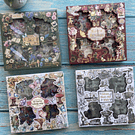 Caja 100 stickers diseños Vintage