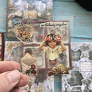 Caja 100 stickers diseños Vintage