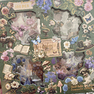 Caja 100 stickers diseños Vintage