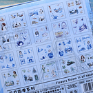 Caja 100 Laminas de Stickers diseño Estaciones del Año