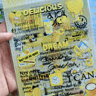 sticker tipo retro colores (4 unidades)