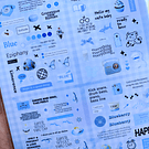 sticker tipo retro colores (4 unidades)