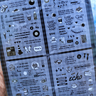 sticker tipo retro colores (4 unidades)