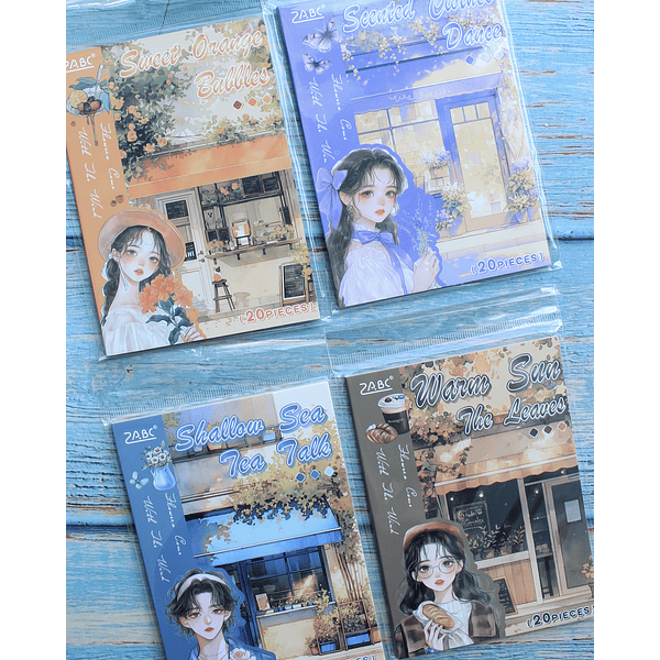 Mini Libreta stickers 20 Hojas Vintage