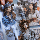 Libro Stickers chica Vintage 20 Hojas