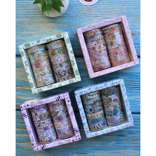 Set Washi Tape Floreado