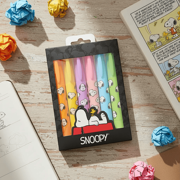 Set 6 destacadores Snoopy 