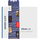 Binder Clips Harry Potter - 6 unidades