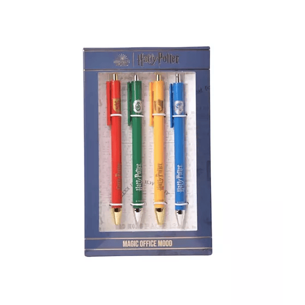 Set 4 Boligrafos pasta Harry Potter