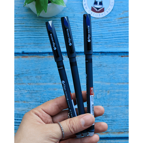 Roller gel borrable, BORRAX negro