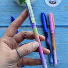 Roller Gel Borrable, Borrax SUNSET Tinta Azul.-