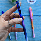 Roller Gel Borrable, Borrax SUNSET Tinta Azul.-